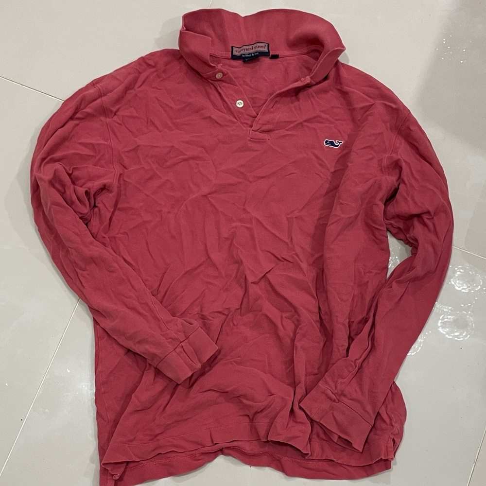 Vineyard Vines Men's Casual pink Button long sleeve shirt